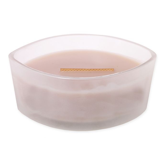 slide 1 of 1, WoodWick Vanilla & Sea Salt Large Frosted Glass Oval Jar Candle, 1 ct