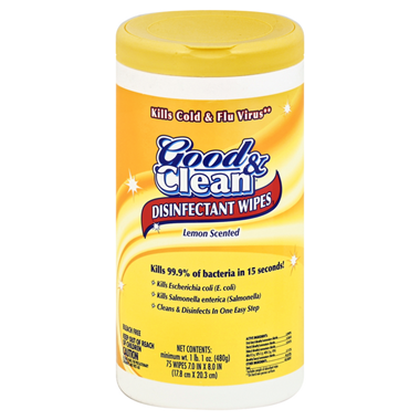 slide 1 of 1, Good N Clean Disinfecting Wipes Lemon, 75 ct