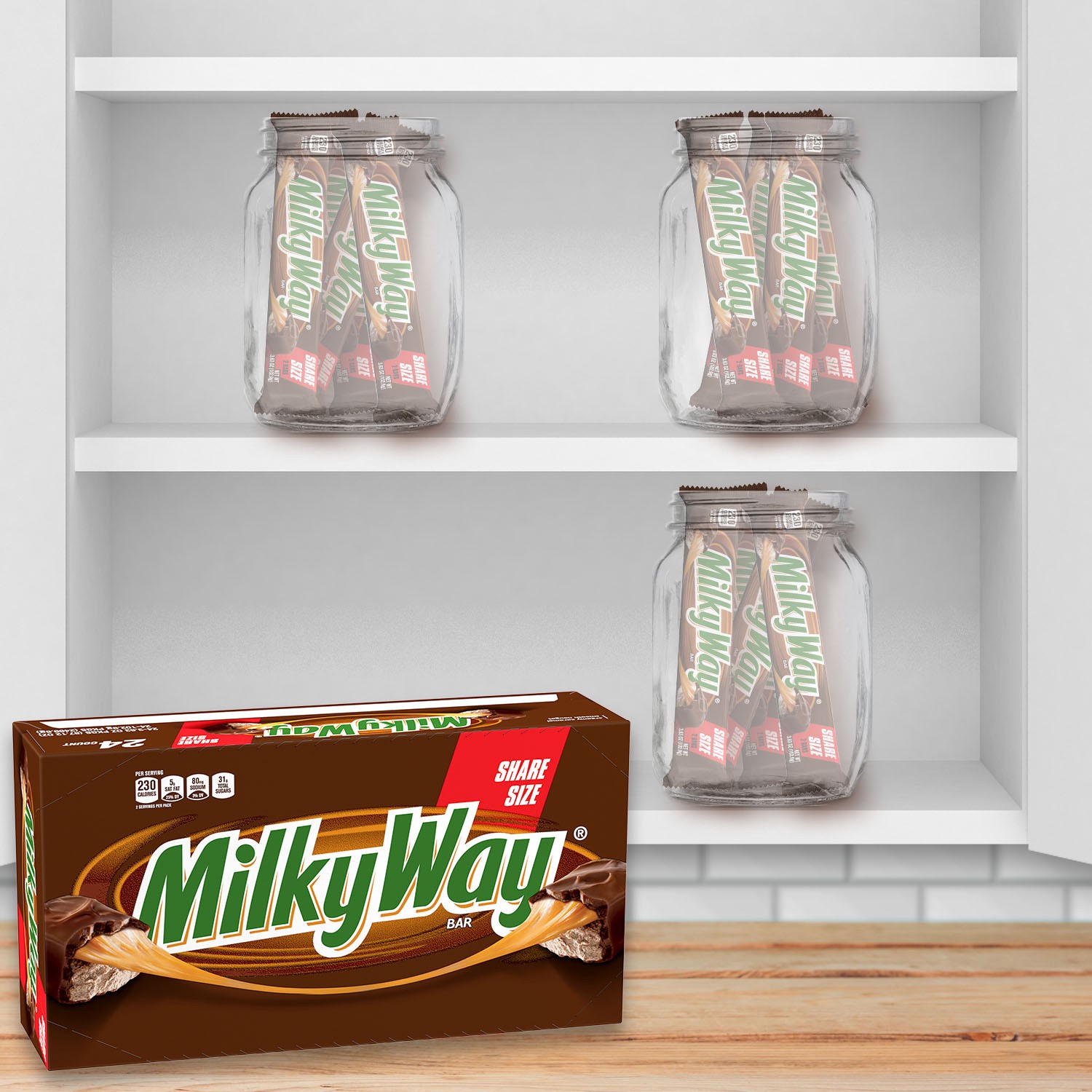 slide 6 of 8, Milky Way MILKY WAY Candy Milk Chocolate Bulk Pack, Share Size, 3.63 oz Bars (Pack of 24), 87.12 oz