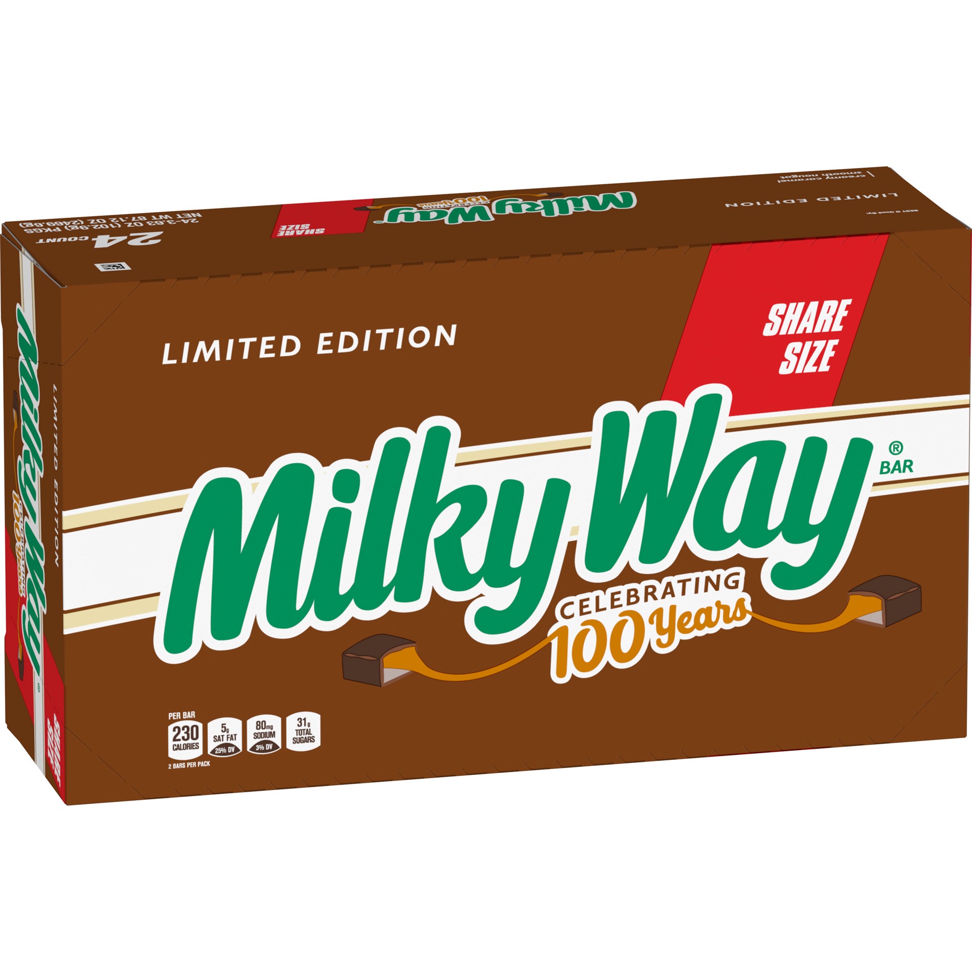 slide 1 of 8, Milky Way MILKY WAY Candy Milk Chocolate Bulk Pack, Share Size, 3.63 oz Bars (Pack of 24), 87.12 oz