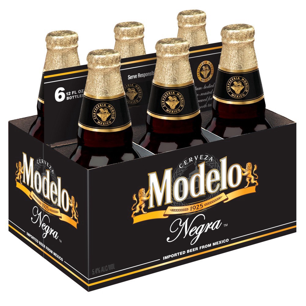 slide 7 of 9, Modelo Negra Amber Lager Mexican Import Beer, 6 pk 12 fl oz Bottles, 5.4% ABV, 72 fl oz