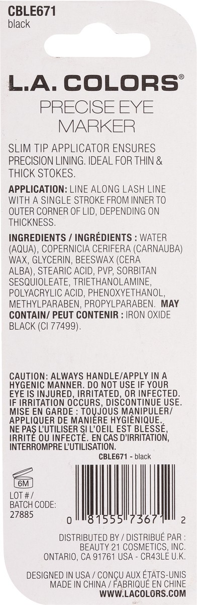 slide 4 of 10, L.A. Colors Precise Eye Marker, 1 ct