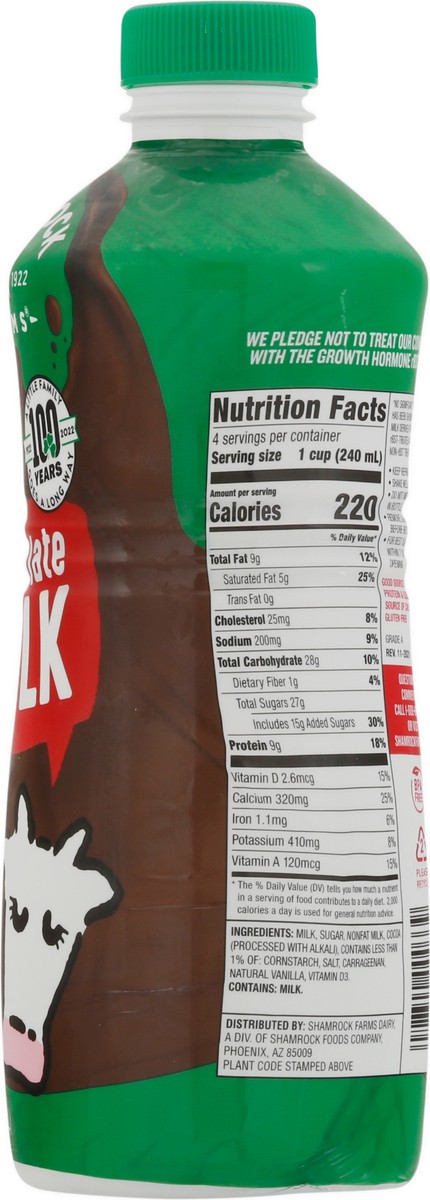 slide 12 of 13, Shamrock Farms Whole Chocolate Milk 32 fl oz, 32 fl oz