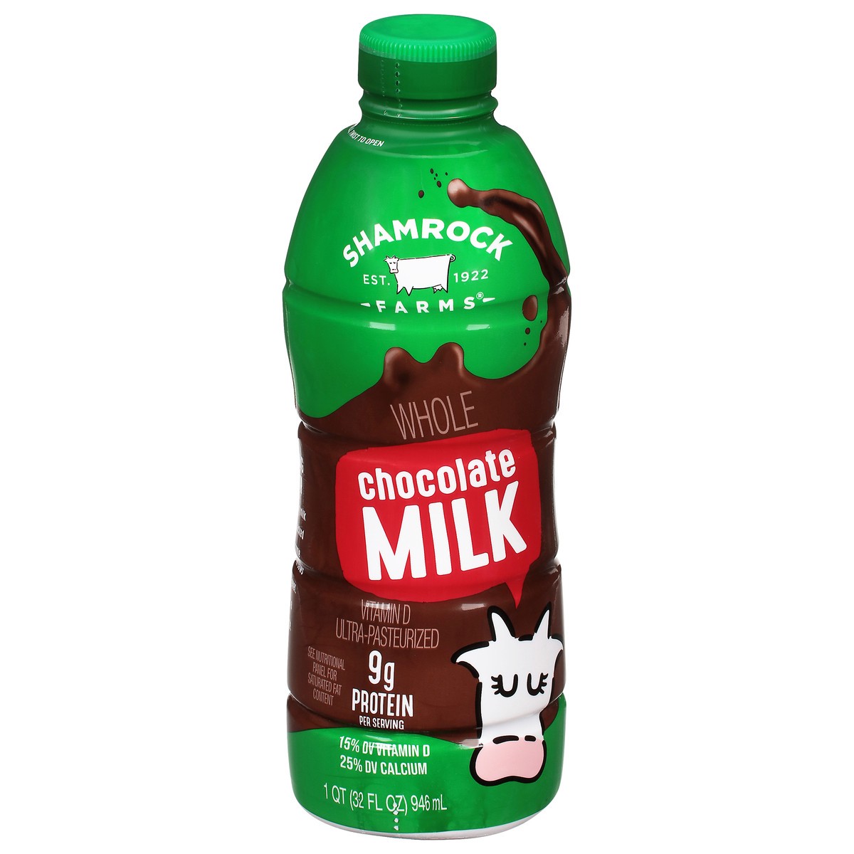 slide 1 of 13, Shamrock Farms Whole Chocolate Milk 32 fl oz, 32 fl oz