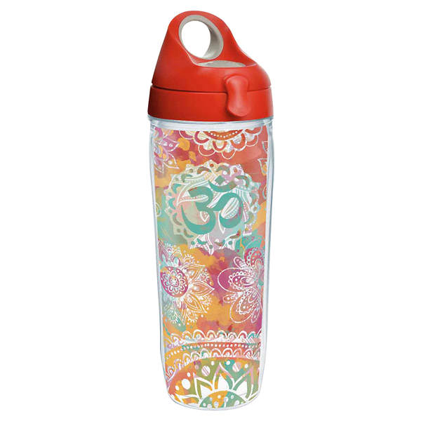 slide 1 of 1, Tervis Yoga Om Pattern Water Bottle, 24 oz