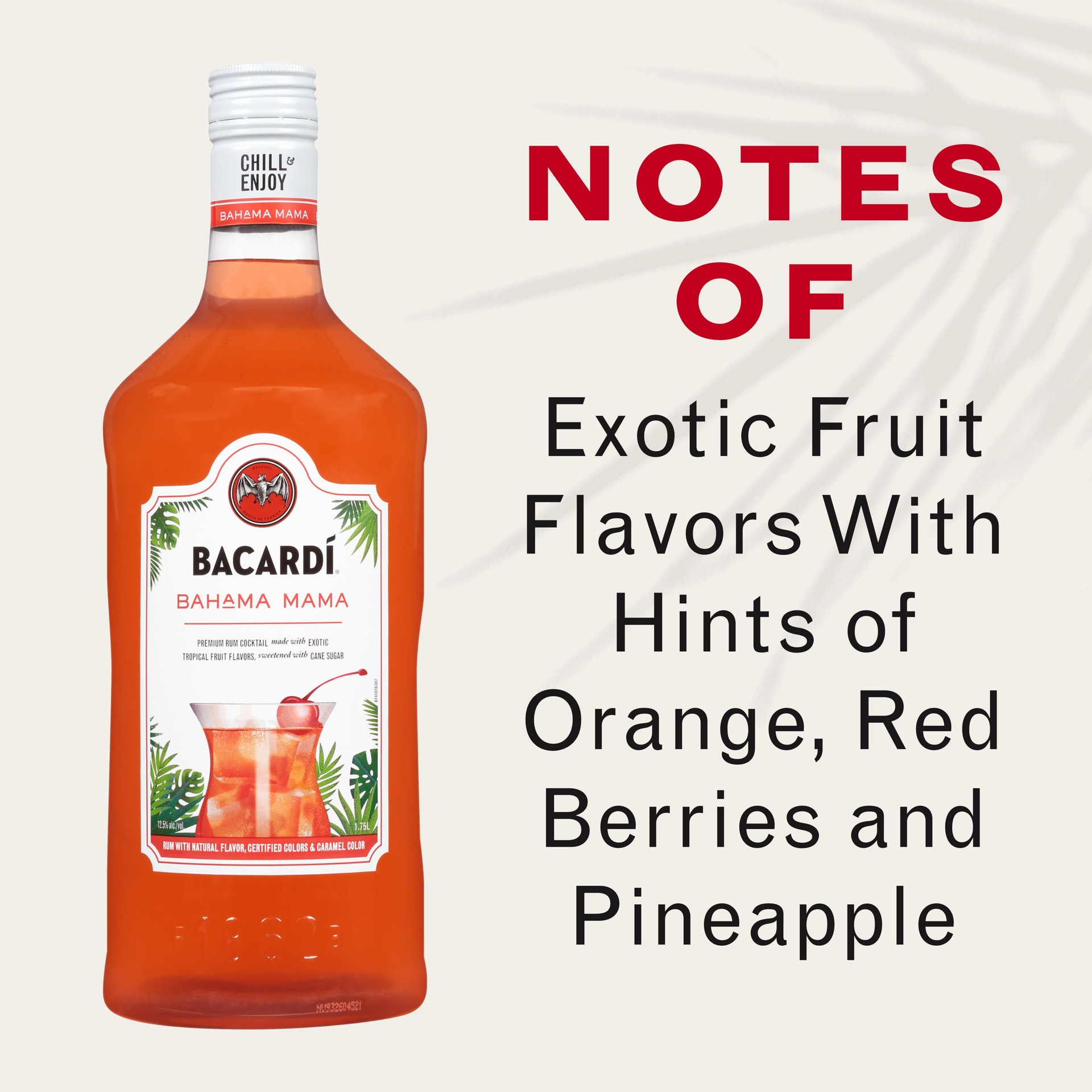 slide 3 of 5, Bacardí Bacardi Bahama Mama Gluten Free Premium Rum Cocktail 12.5% 175Cl/1.75L, 1.75 liter