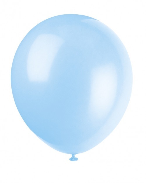 slide 1 of 1, Unique Industries Baby Blue Balloons, 10 ct; 12 in