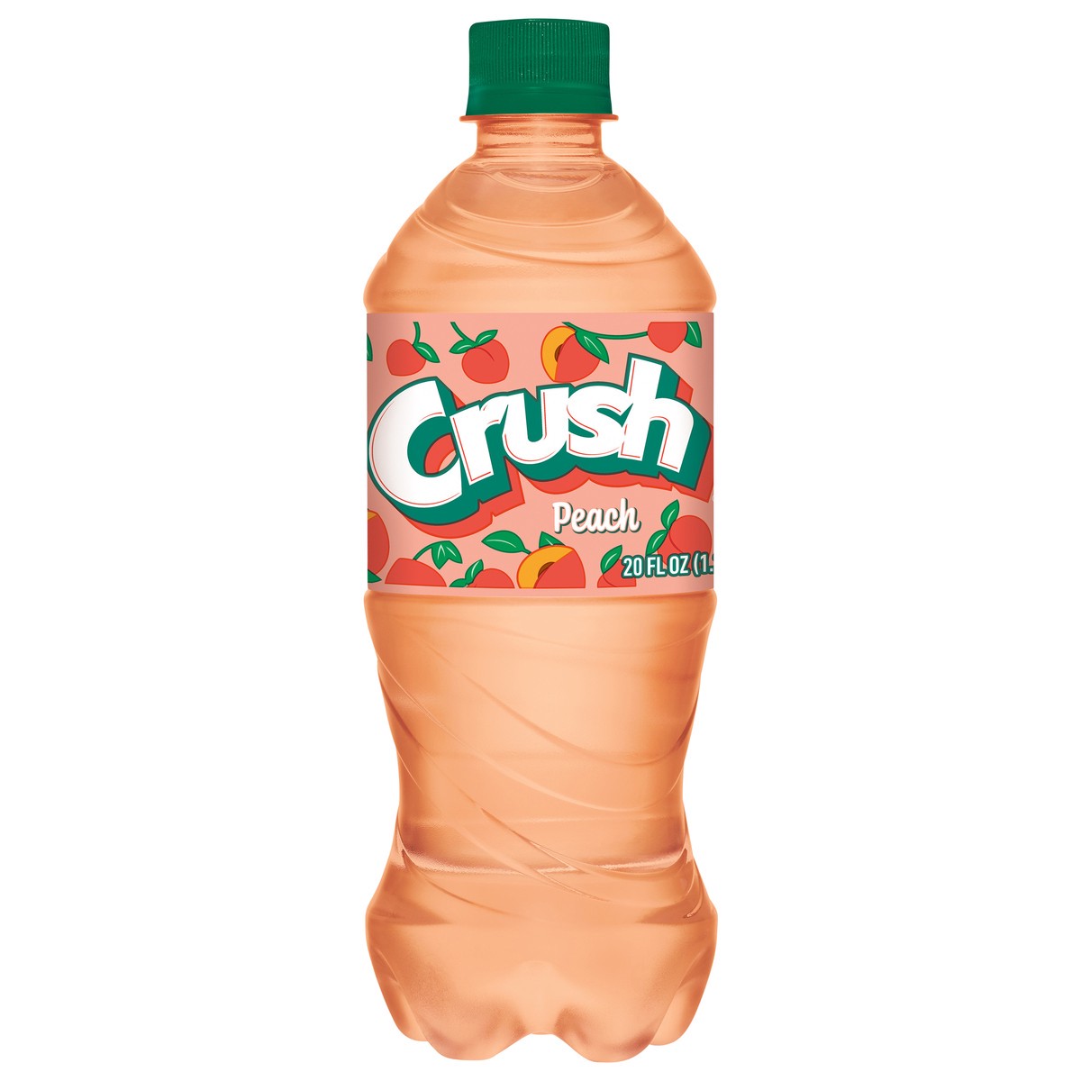 slide 5 of 9, Crush Soda Peach, 20 fl oz