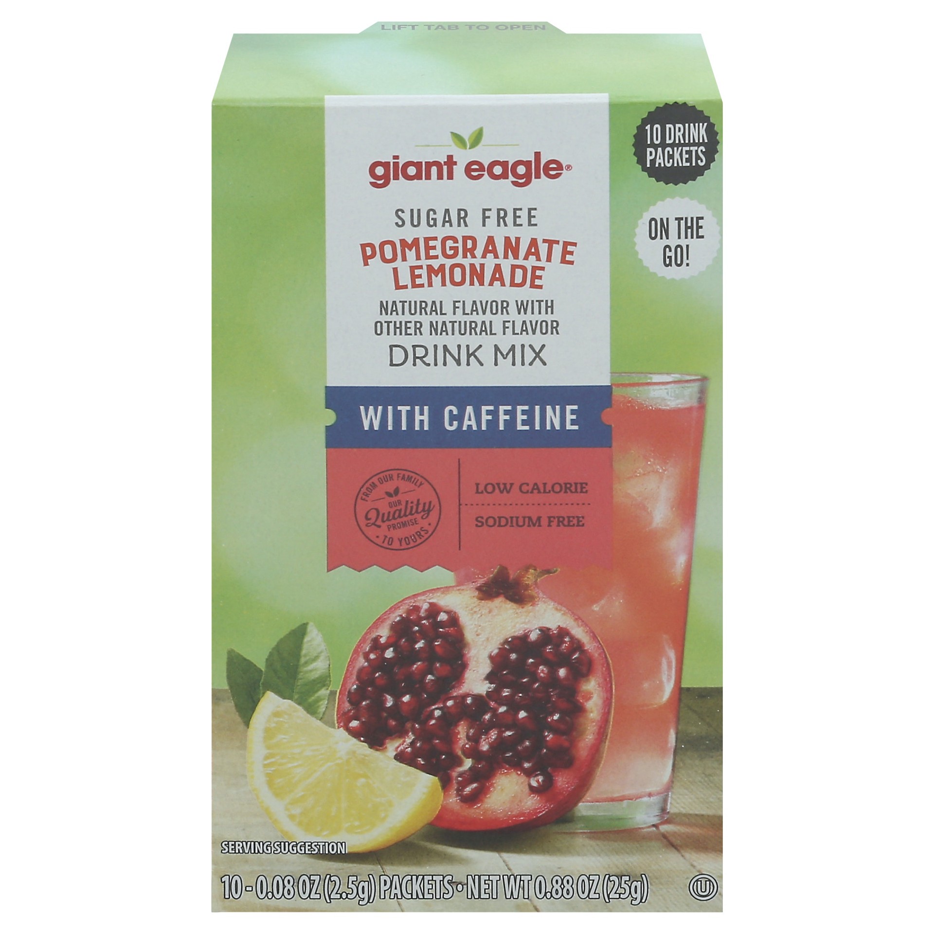 slide 1 of 1, GE On The Go! Drink Mix Pom Lemonade W/Caffeine - 10 ct, 10 ct
