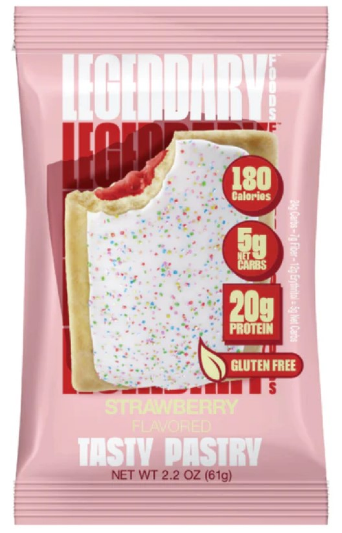 slide 1 of 2, Legendary Foods Protein Pastry - Strawberry, 2.2 oz Pastry, 2.2 oz