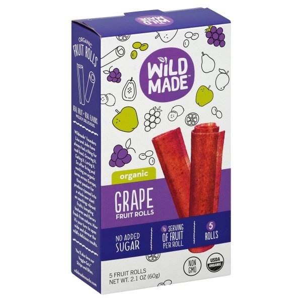 slide 1 of 1, Wildmade Fruit Roll Grape, 2.1 oz