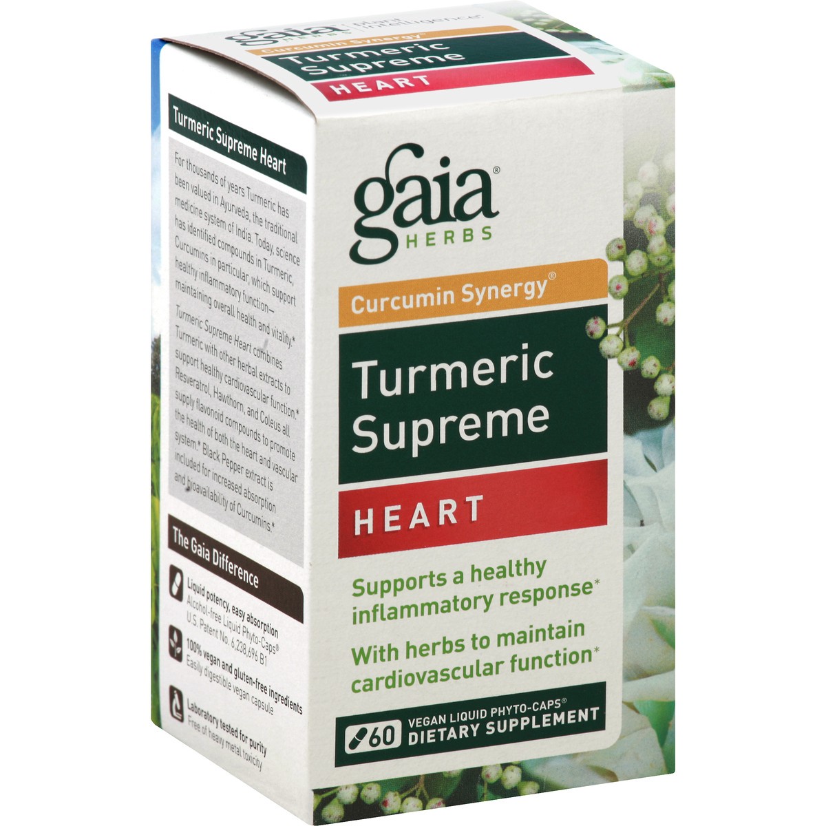 slide 2 of 9, Gaia Turmeric Supreme Heart, 60 ct