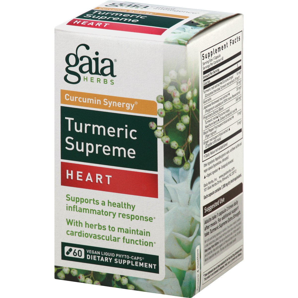 slide 3 of 9, Gaia Turmeric Supreme Heart, 60 ct