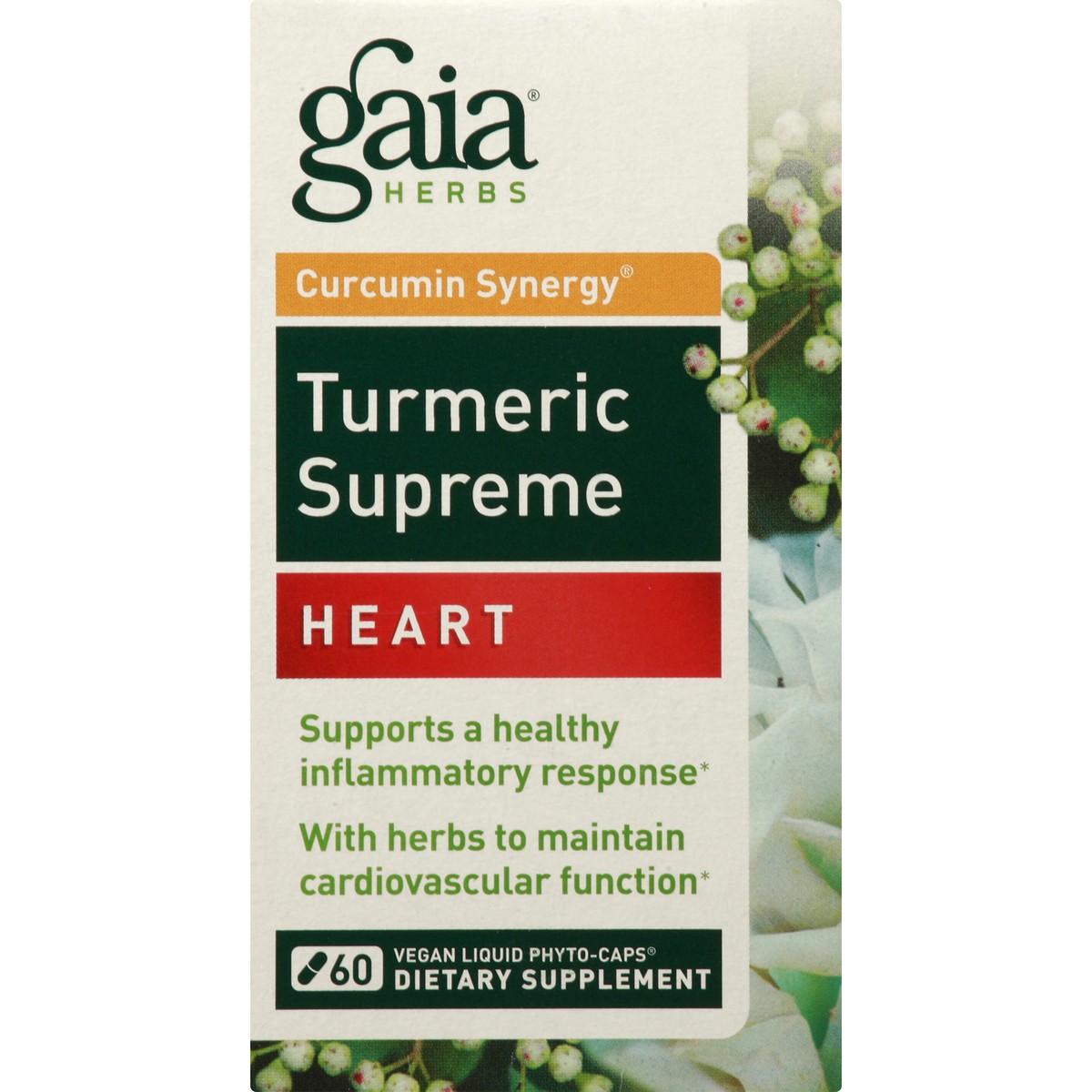 slide 6 of 9, Gaia Turmeric Supreme Heart, 60 ct