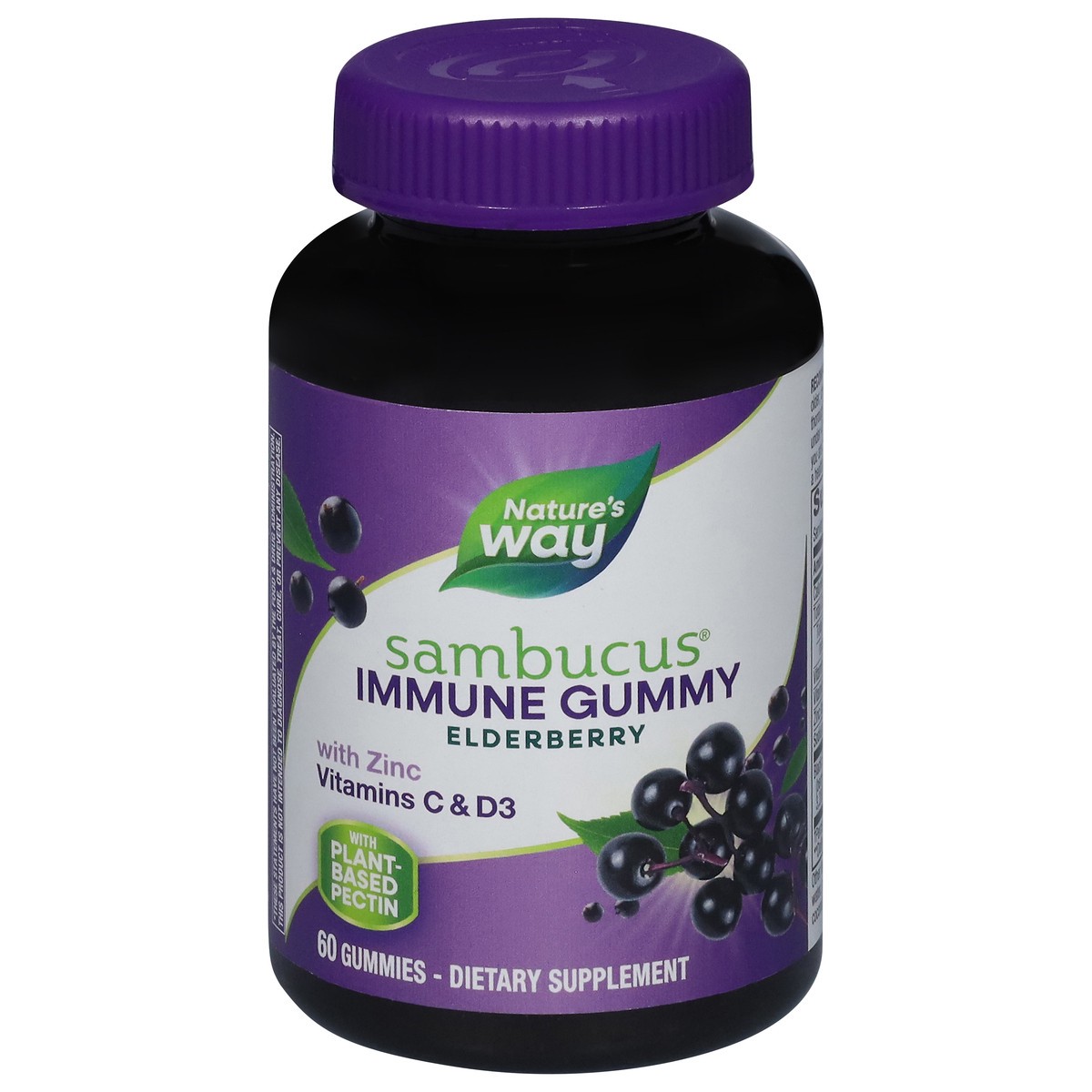 slide 1 of 5, Nature's Way Sambucus Elderberry Immune Gummy 60 ea, 60 ct