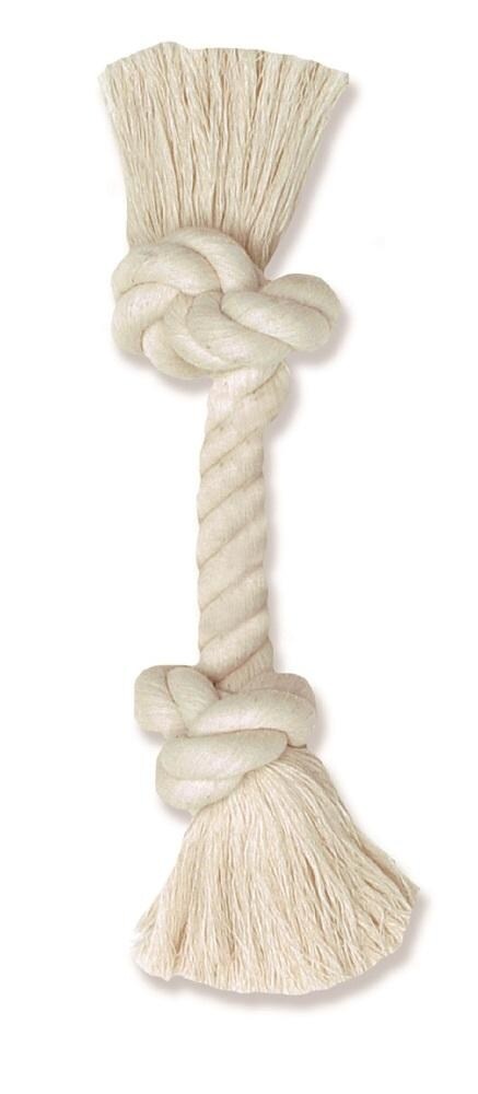 slide 1 of 1, Mammoth Flossy Chews 100-Percent Small Cotton White Rope Bone, 1 ct