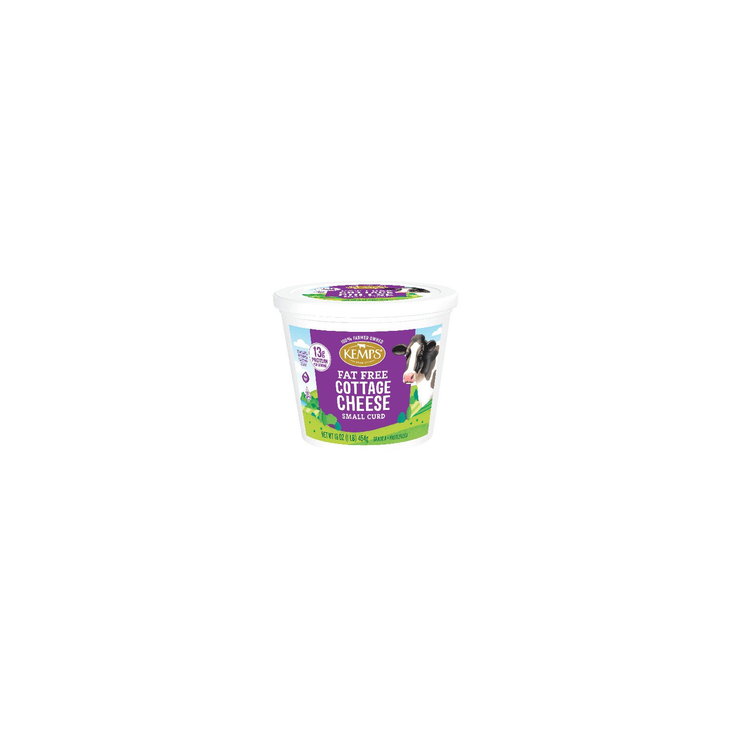 slide 1 of 1, Kemps Fat Free Cottage Cheese, 16 oz