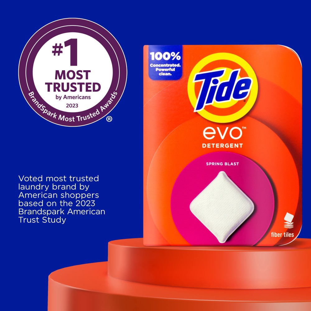 slide 3 of 6, Tide Medium Load Fiber Tiles Spring Blast Detergent 30 ea, 30 ct