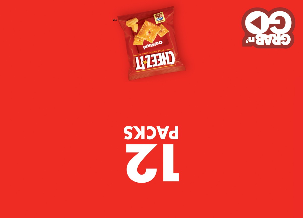 slide 7 of 7, Cheez-It 12 Packs Original Baked Snack Crackers 12-1 oz Pouches, 12 ct