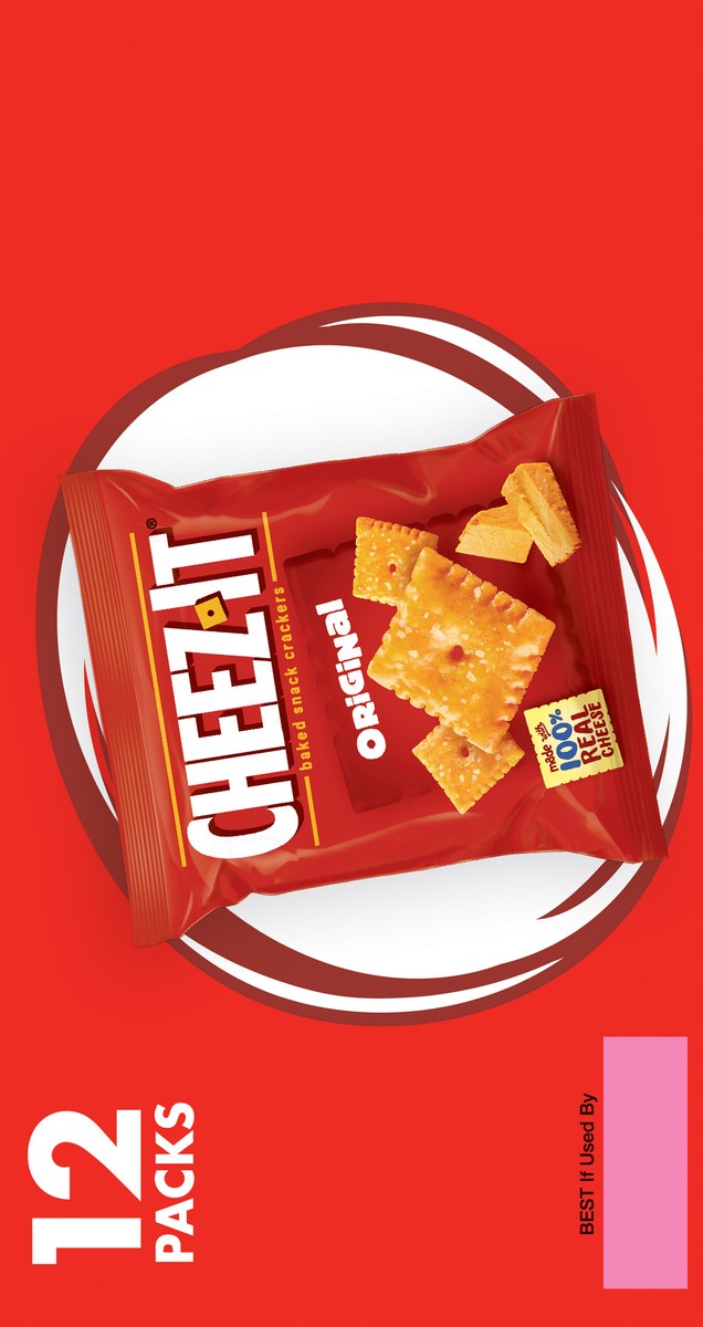 slide 4 of 9, Cheez-It Cheese Crackers, Baked Snack Crackers, Office and Kids Snacks, Original, 12 oz