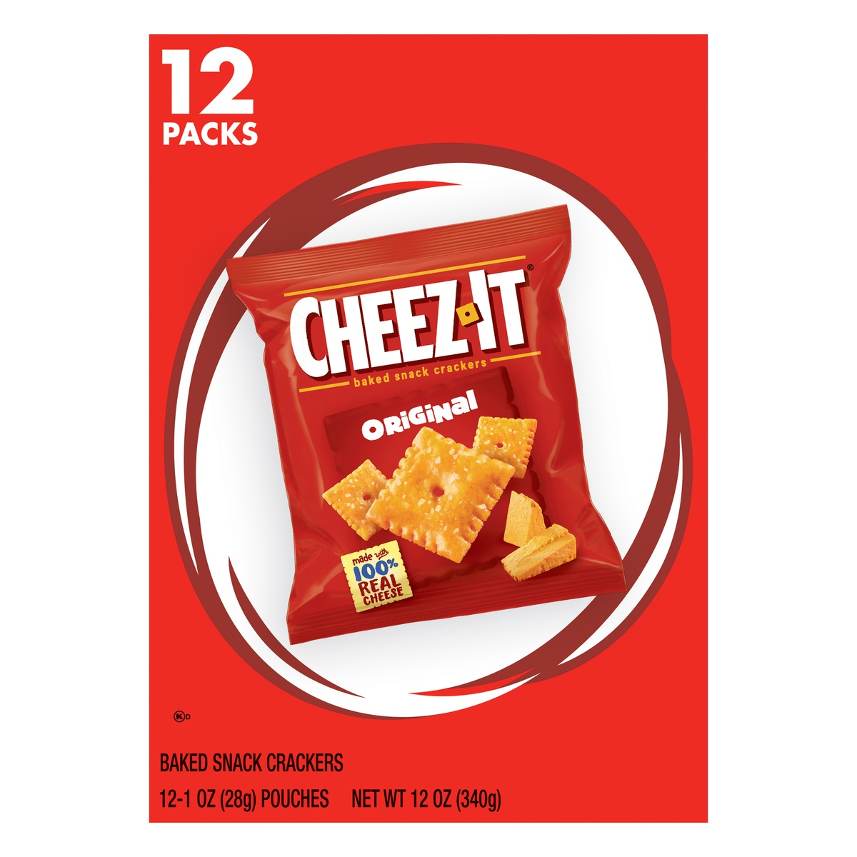 slide 7 of 9, Cheez-It Cheese Crackers, Baked Snack Crackers, Office and Kids Snacks, Original, 12 oz