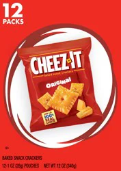 Cheez-It 12 Packs Original Baked Snack Crackers 12-1 oz Pouches