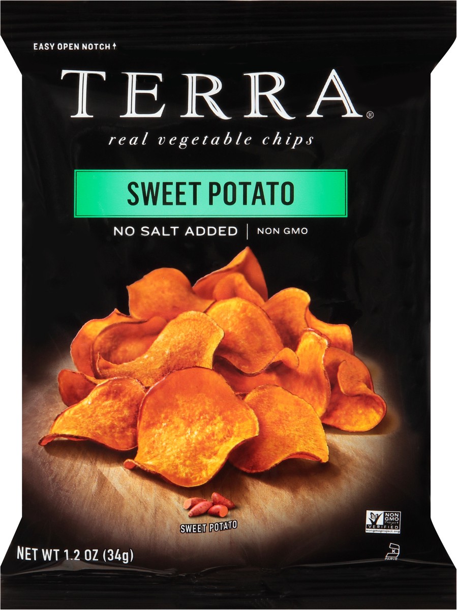 slide 6 of 9, Terra Sweet Potato No Salt Added Real Vegetable Chips 1.2 oz. Bag, 1.2 oz
