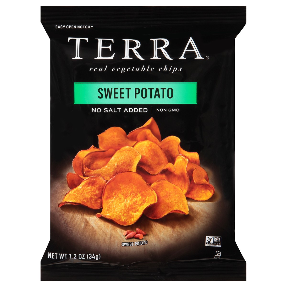 slide 4 of 9, Terra Sweet Potato No Salt Added Real Vegetable Chips 1.2 oz. Bag, 1.2 oz