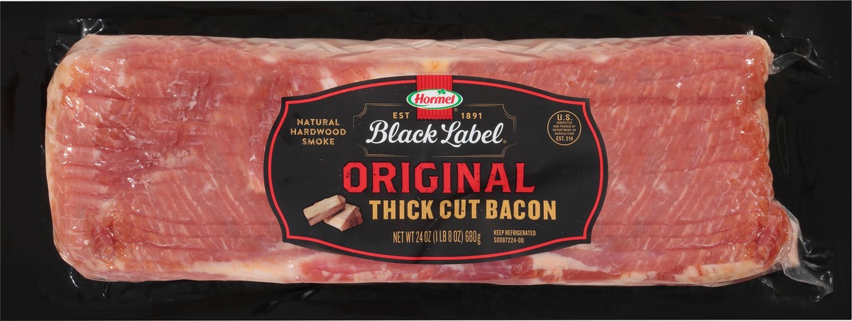 slide 1 of 11, Hormel Black Label Original Thick Cut Bacon, 24 Oz., 24 oz