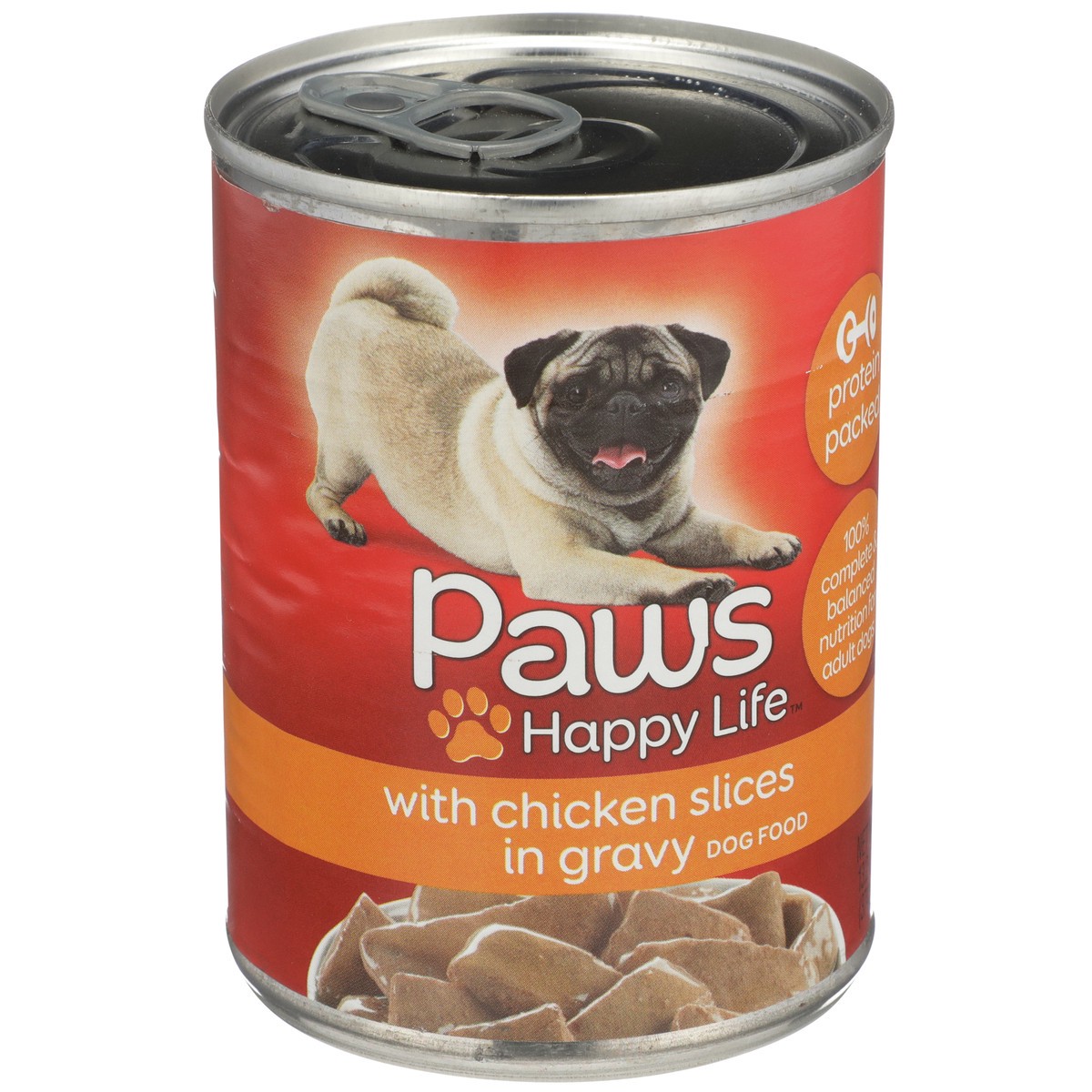 slide 3 of 9, Paws Happy Life Dog Food with Chicken Slices in Gravy 13.2 oz, 13.2 oz