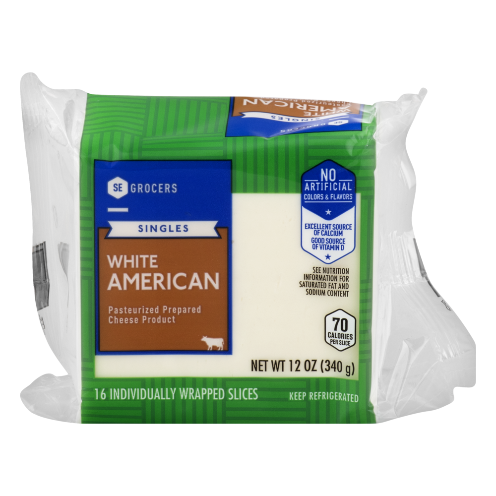 slide 1 of 1, SE Grocers Singles White American, 16 ct; 12 oz