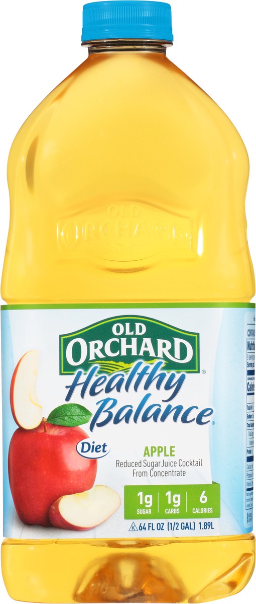 slide 4 of 9, Old Orchard Healthy Balance Diet Apple Juice Cocktail - 64 fl oz, 64 fl oz