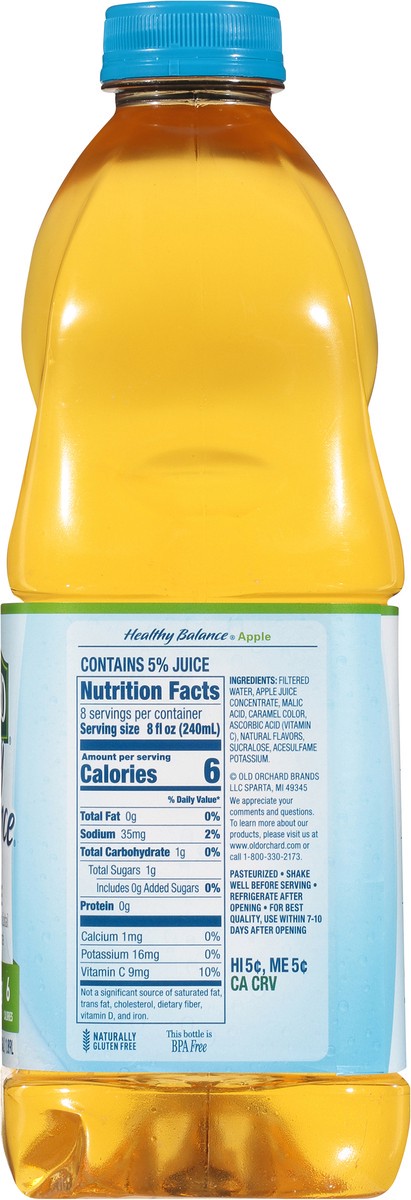 slide 7 of 9, Old Orchard Healthy Balance Diet Apple Juice Cocktail - 64 fl oz, 64 fl oz