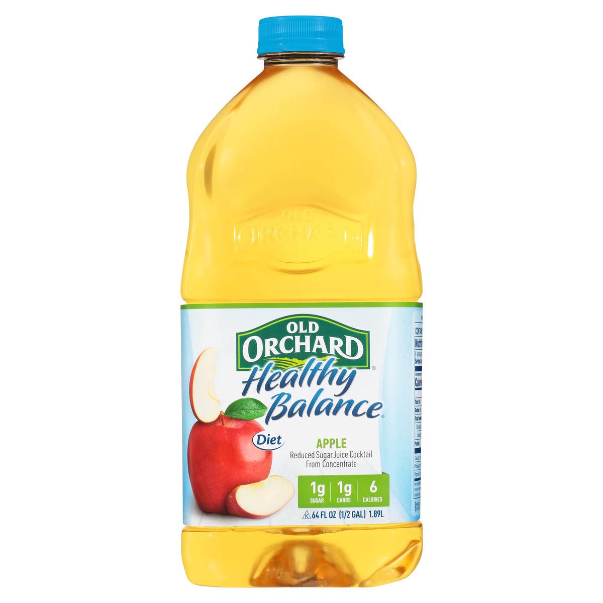 slide 1 of 9, Old Orchard Healthy Balance Diet Apple Juice Cocktail - 64 fl oz, 64 fl oz