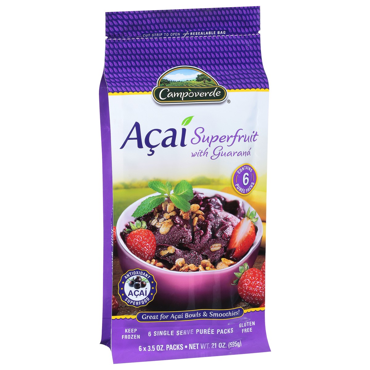 slide 5 of 9, Campoverde Acai Puree Packs, 21 oz
