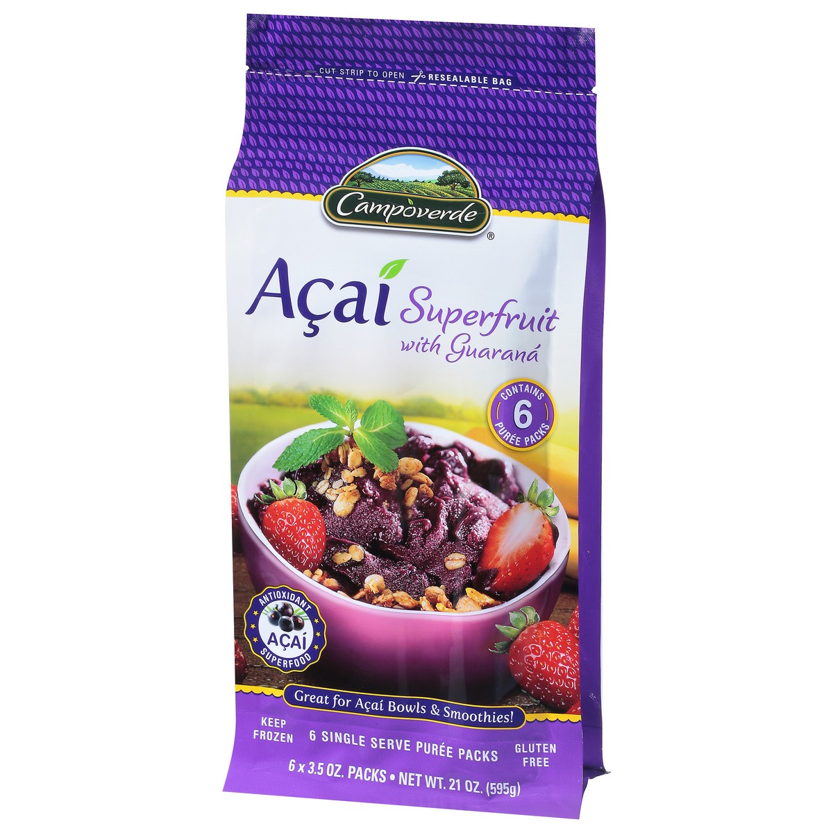 slide 8 of 9, Campoverde Acai Puree Packs, 21 oz