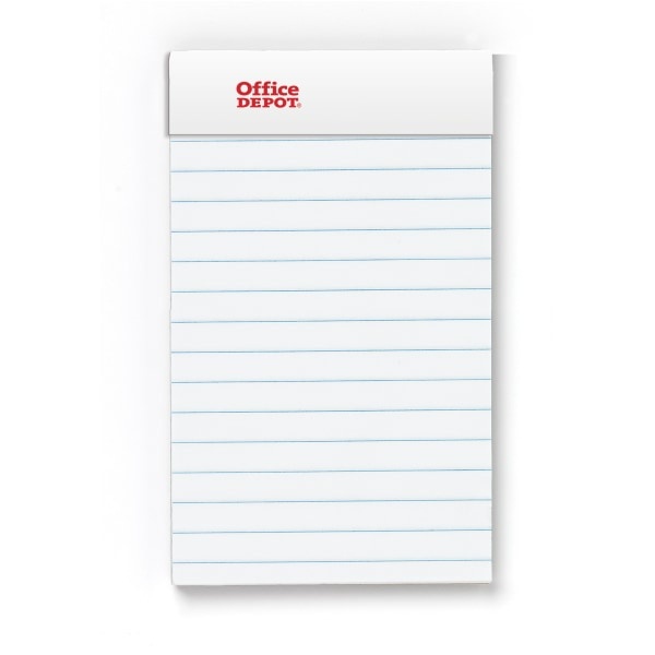 slide 1 of 1, Office Depot Brand Mini Perforated Legal Pad, 3'' X 5'', White, Pack Of 6 Pads, 6 ct