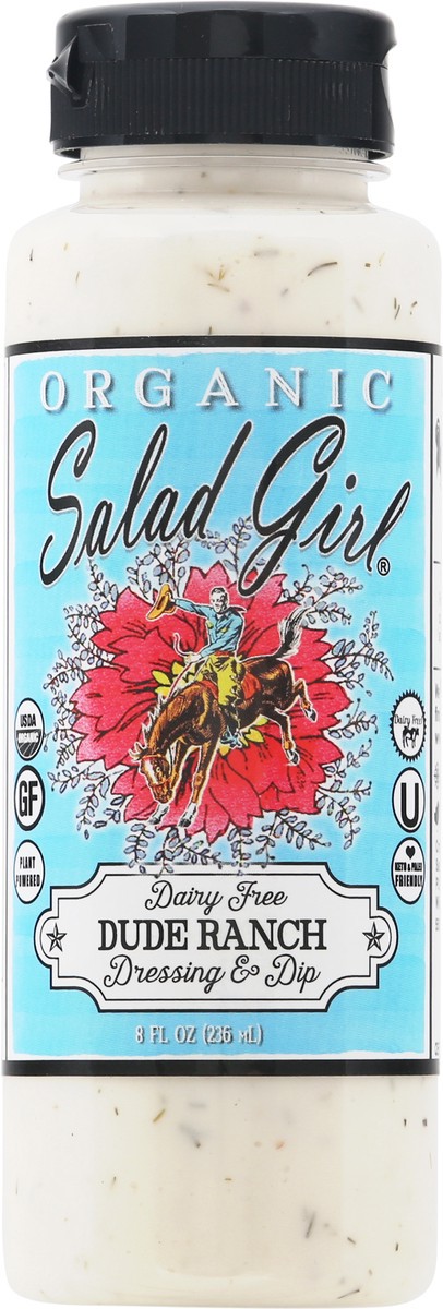 slide 1 of 9, Salad Girl Organic Dairy Free Dude Ranch Dressing & Dip 8 oz, 8 oz