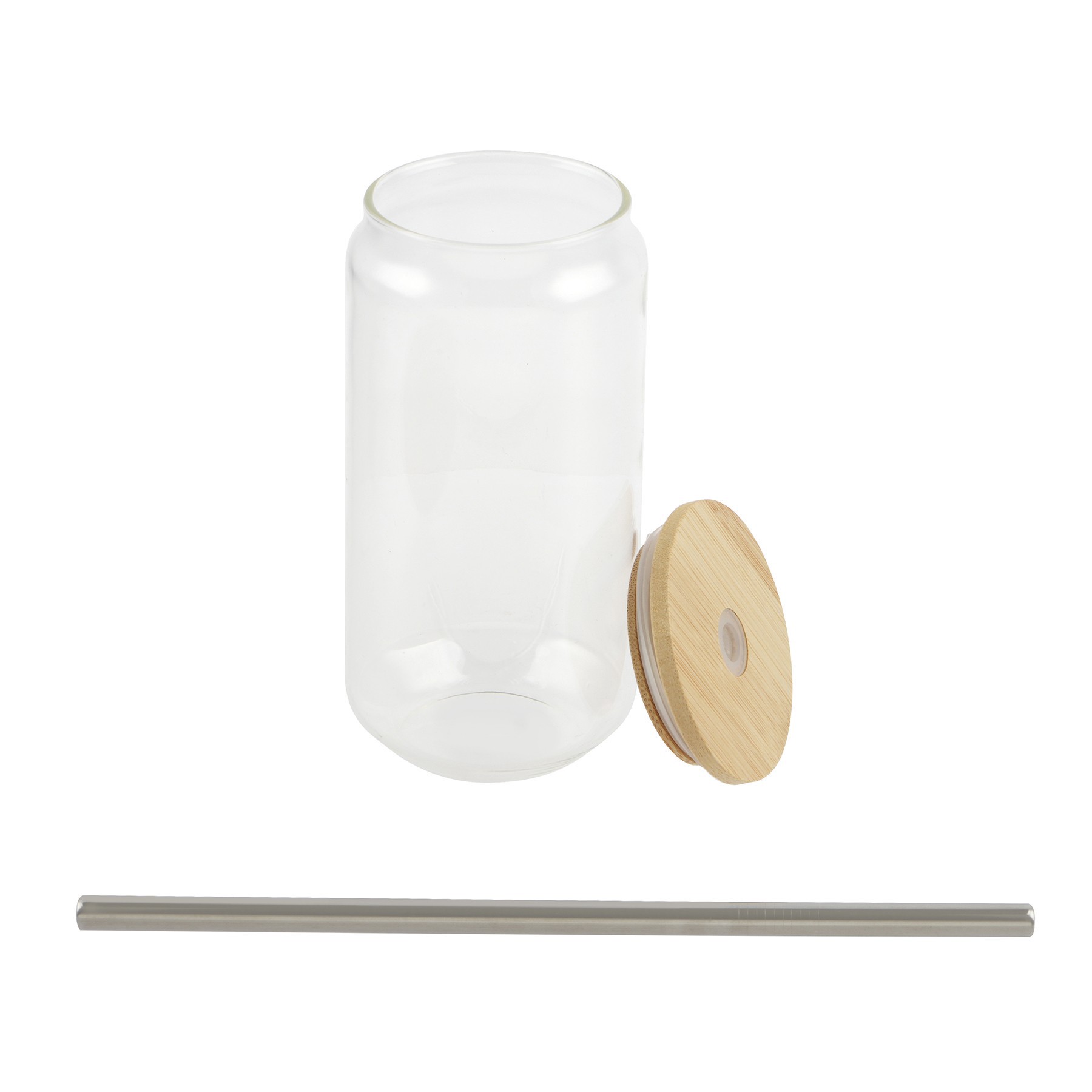 slide 3 of 3, 18oz. Clear Glass Sublimation Tumbler By Make Market, 18 oz