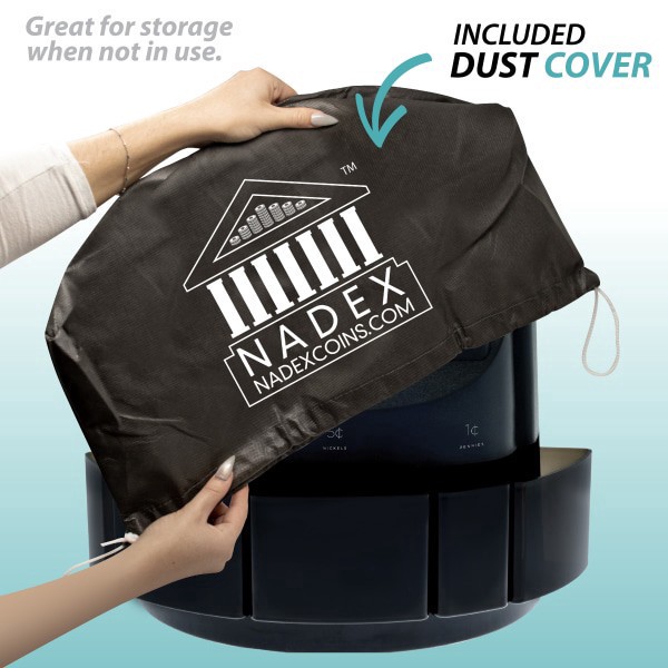 slide 4 of 8, Nadex S545 Coin Counter, Sorter And Wrapper, 10""H X 10""W X 9""D, Black, 1 ct