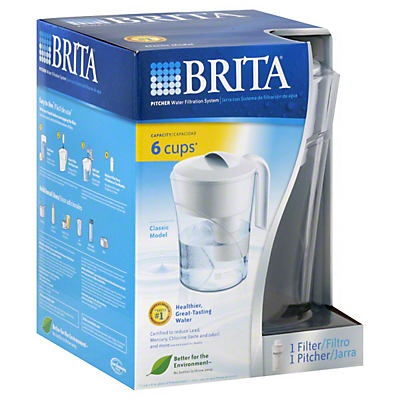 slide 1 of 1, Brita Classic Model Water Filtration System Pitcher, 48 oz