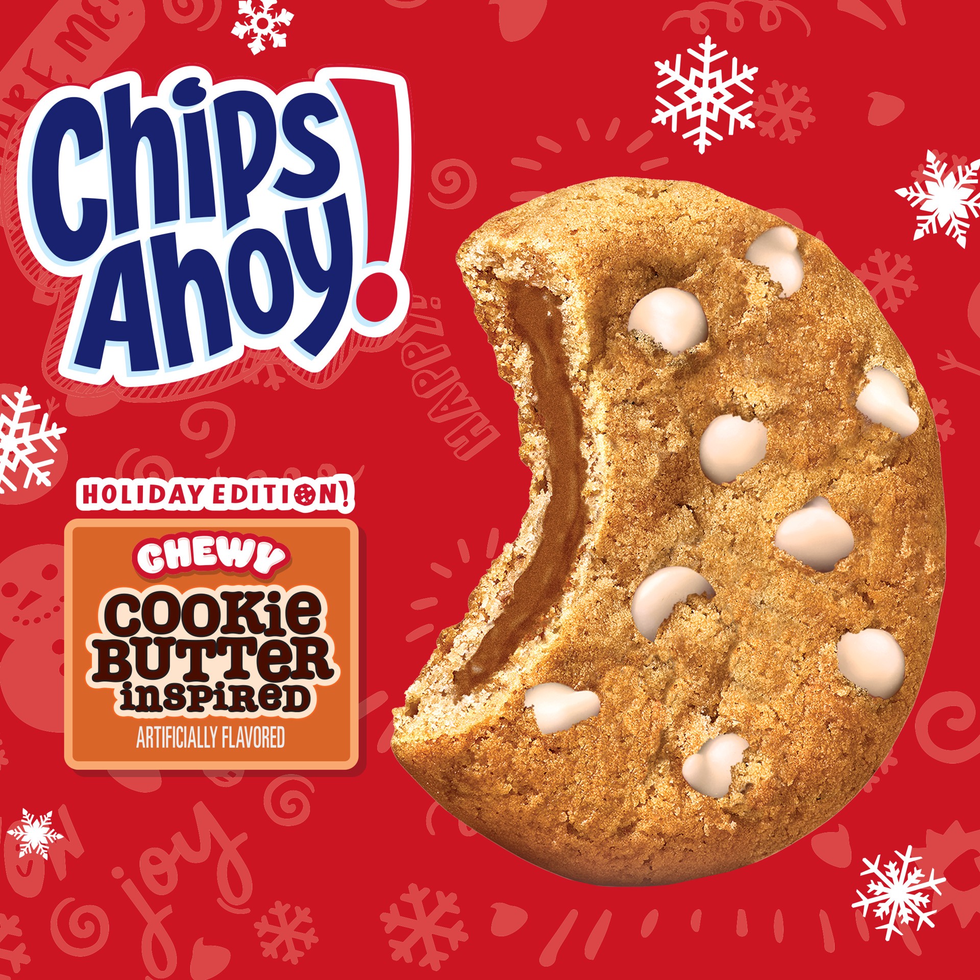 slide 4 of 5, CHIPS AHOY! Chewy Cookie Butter-Inspired Cookies, Limited Edition Holiday Treats, 9.9 oz, 9.9 oz