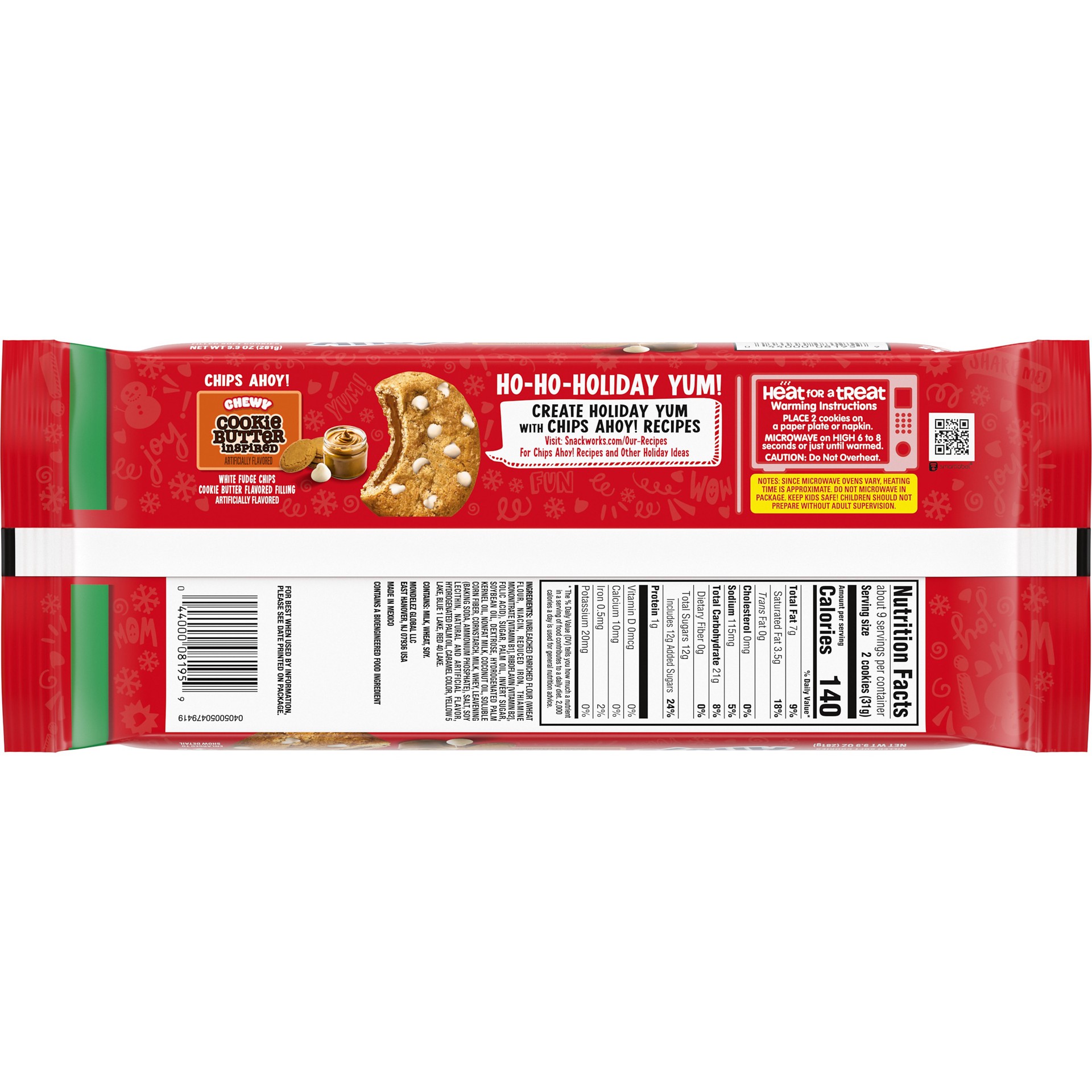 slide 3 of 5, CHIPS AHOY! Chewy Cookie Butter-Inspired Cookies, Limited Edition Holiday Treats, 9.9 oz, 9.9 oz