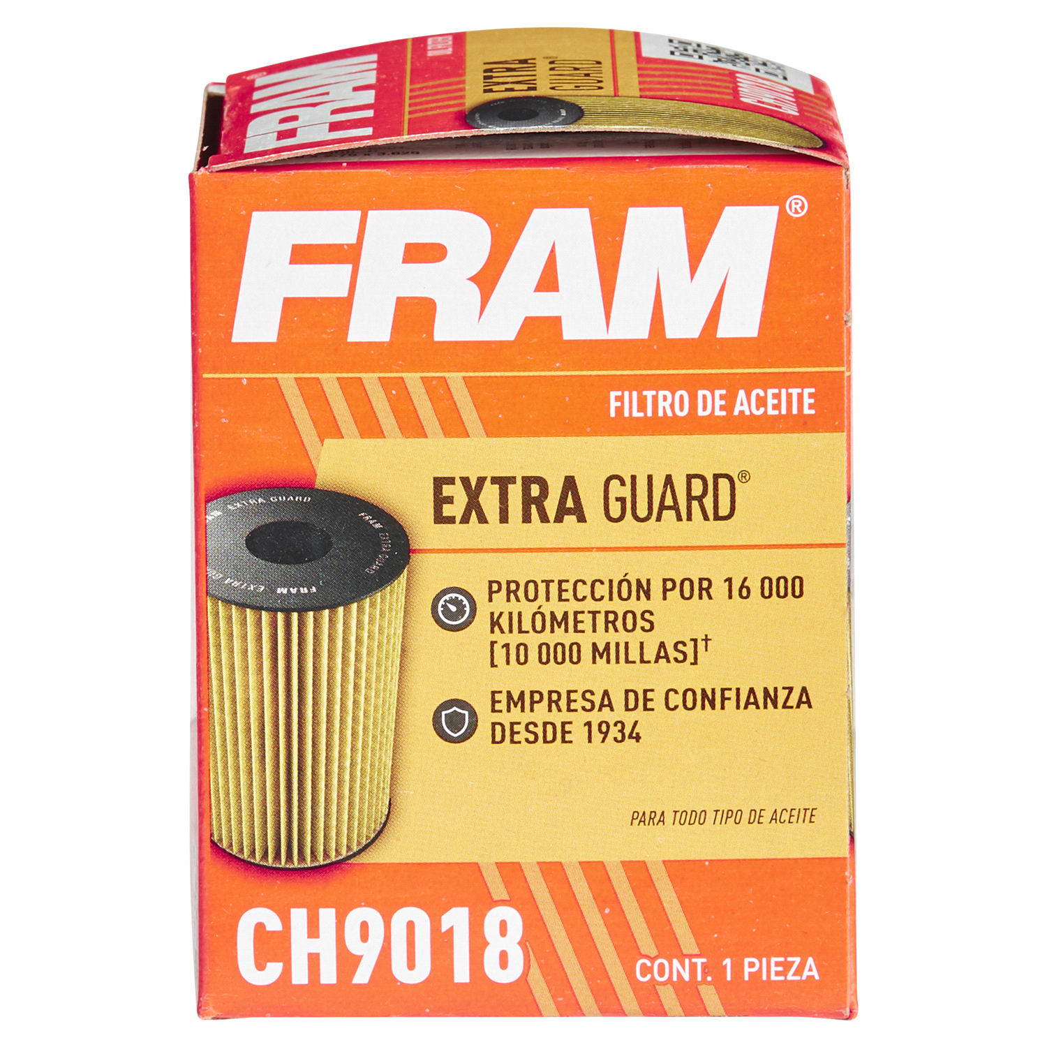 slide 2 of 5, Fram Extra Guard Oil Filter CH9018, 1 ct
