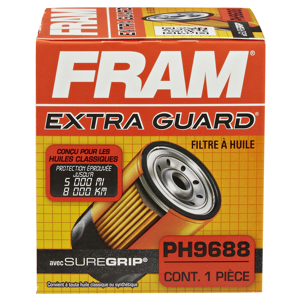 slide 2 of 6, Fram Extra Guard Oil Filter PH9688, 1 ct