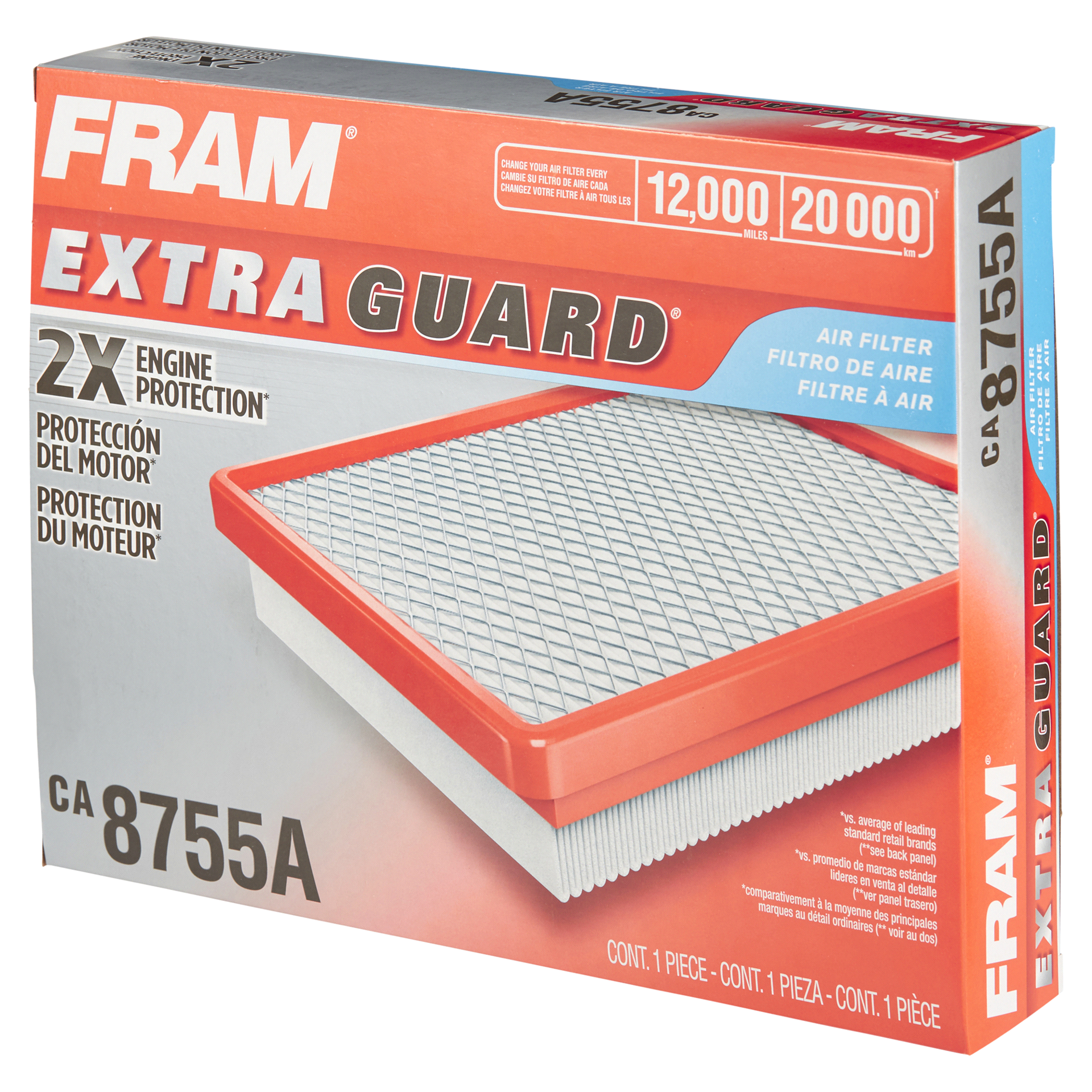 slide 8 of 29, Fram Extra Guard Air Filter CA8755A, 1 ct
