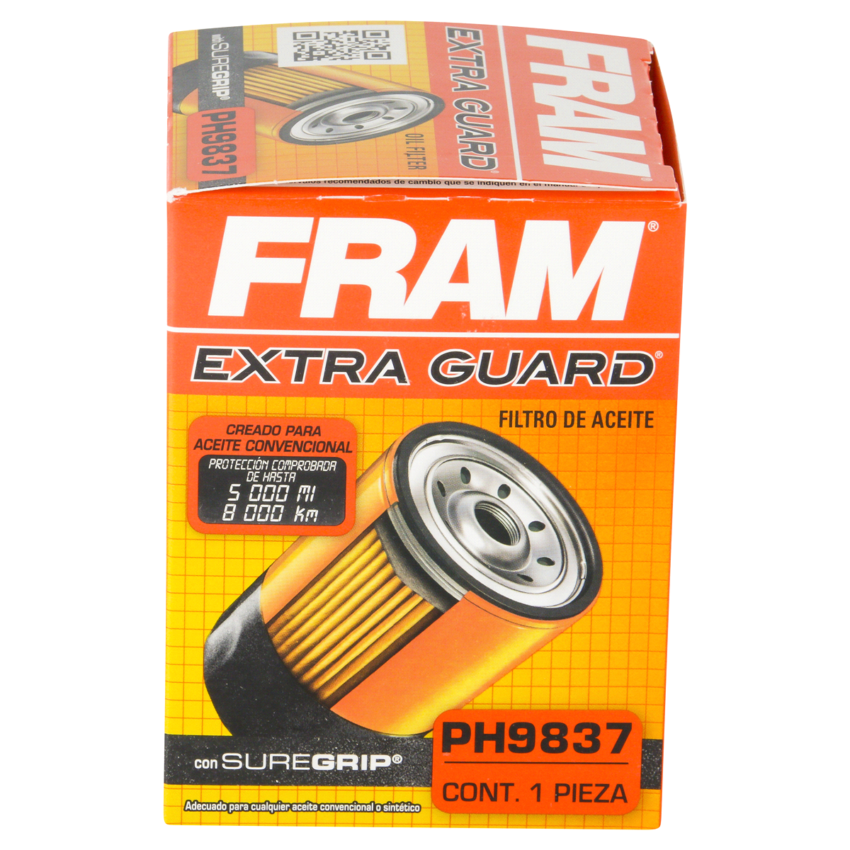 slide 2 of 6, Fram Extra Guard Oil Filter PH9837, 1 ct