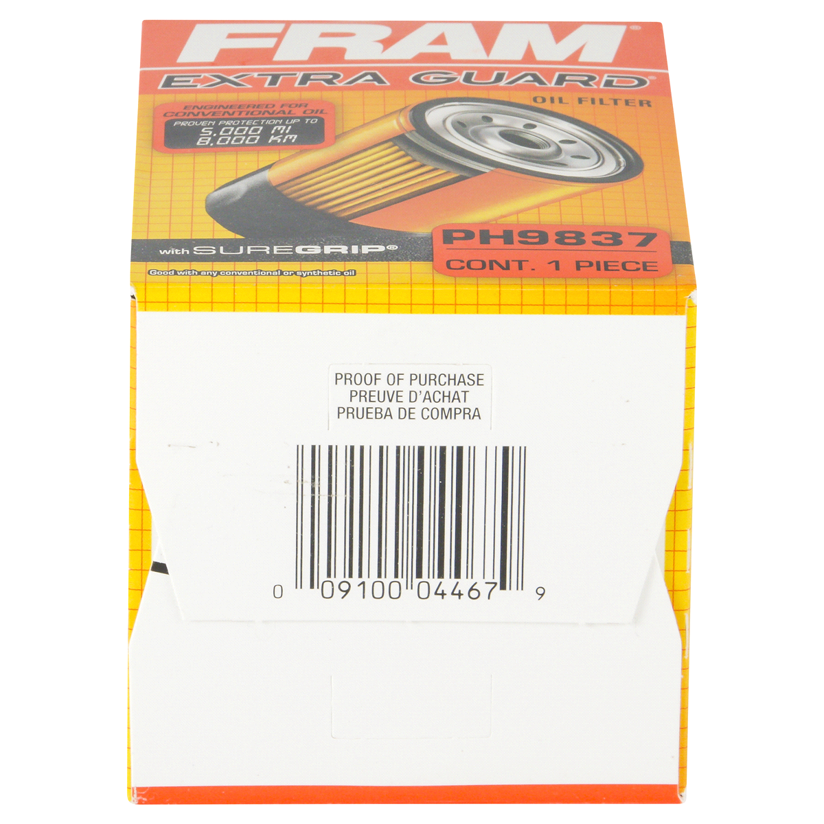 slide 4 of 6, Fram Extra Guard Oil Filter PH9837, 1 ct