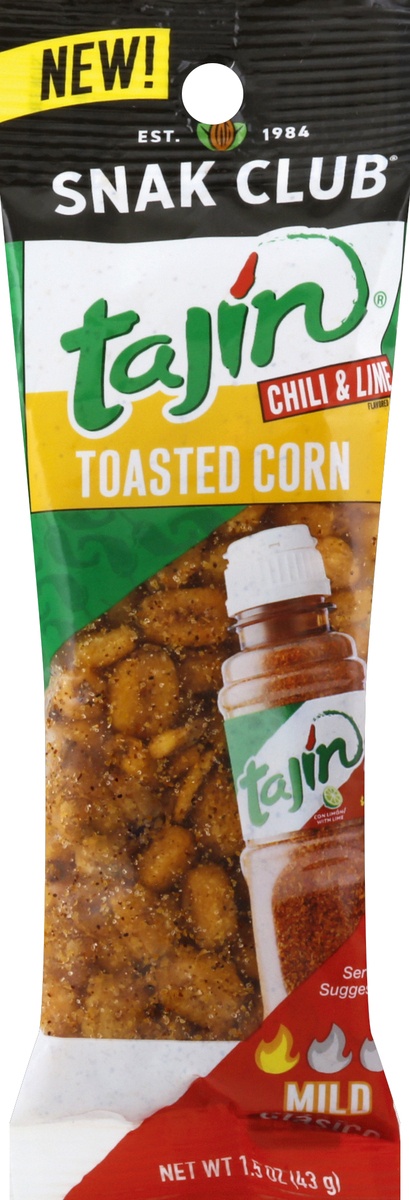 slide 3 of 7, Snack Club Tajin Chili & Lime Flavored Toasted Corn 1.5 oz, 1.5 oz