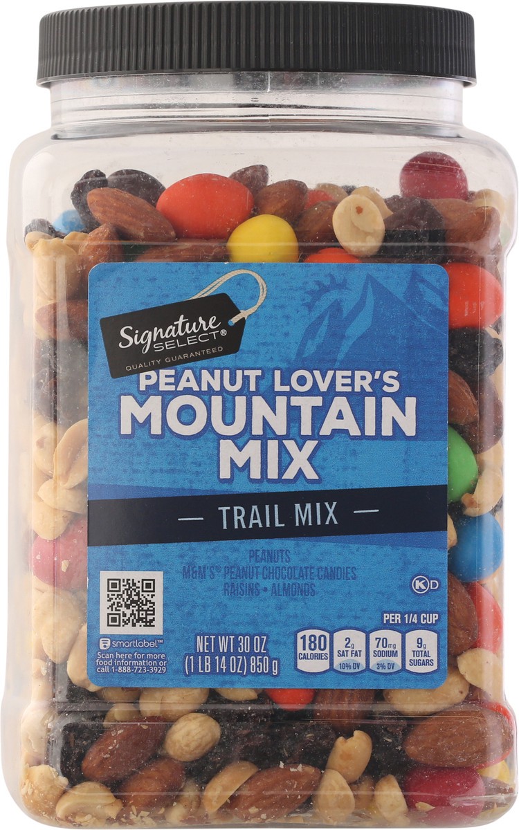 slide 6 of 9, Signature SELECT Trail Mix Peanut Lovers Mountain, 30 oz